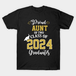 proud aunt of two class of 2024 graduates T-Shirt